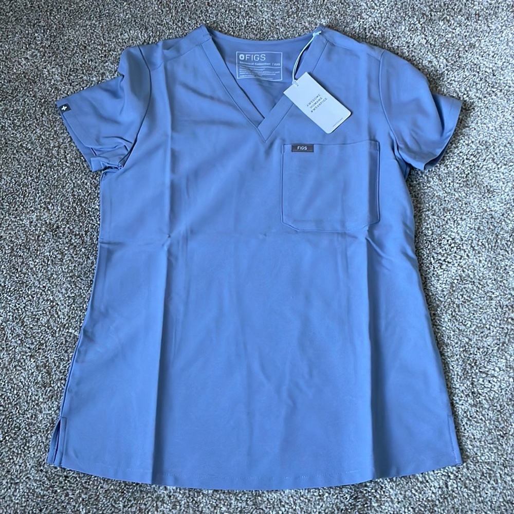 Figs Women's Top in Light Blue